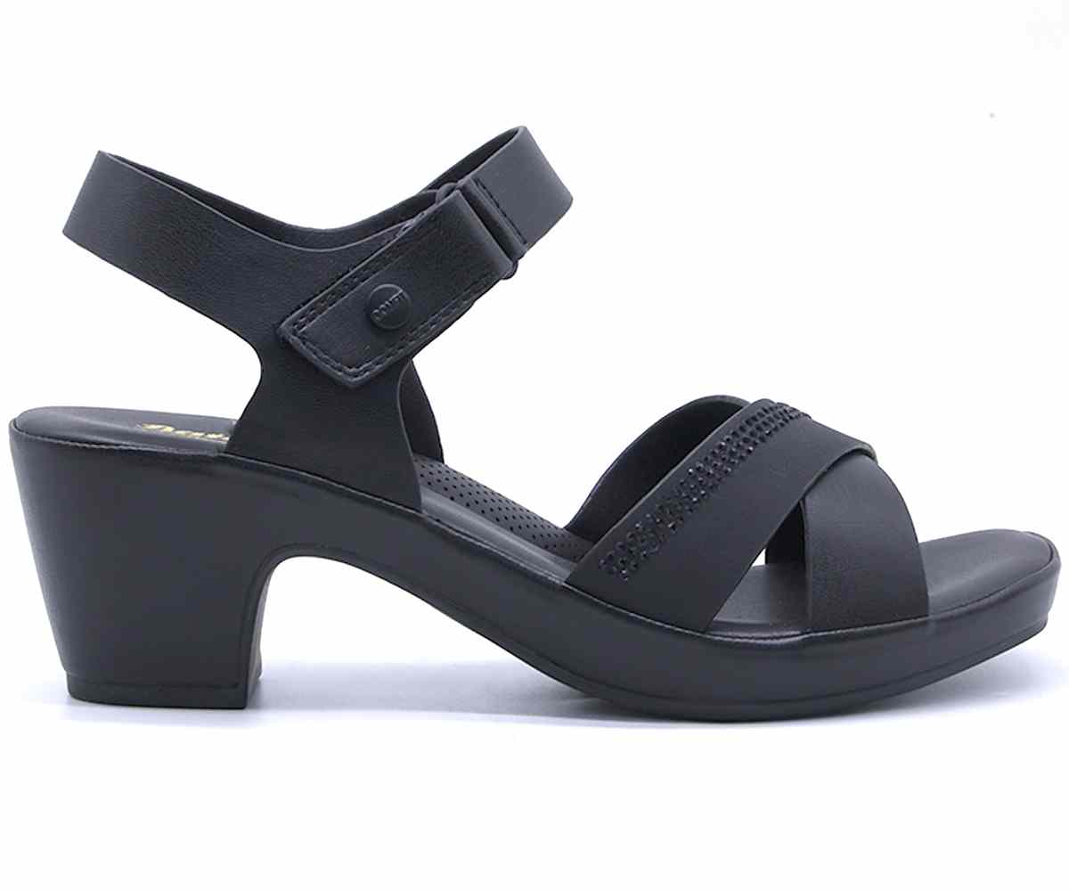 Comfit Black Crossover Sandals