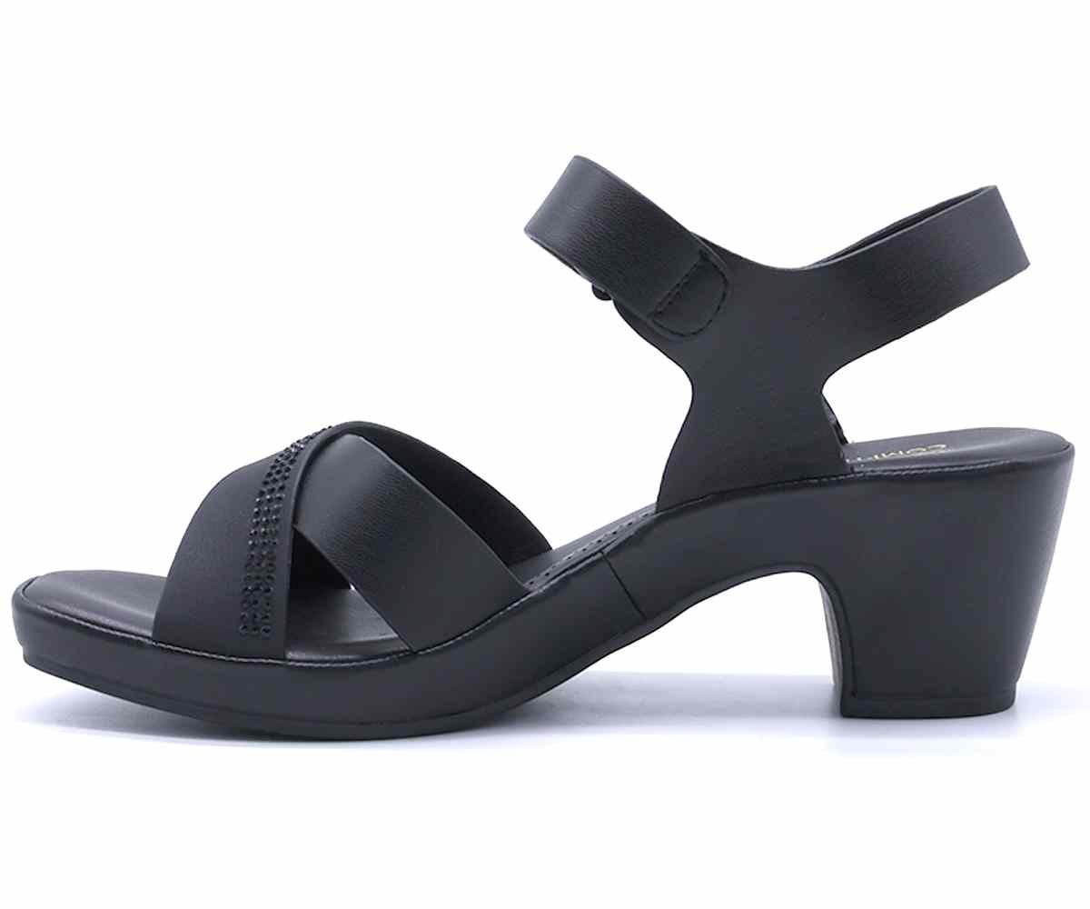 Comfit Black Crossover Sandals