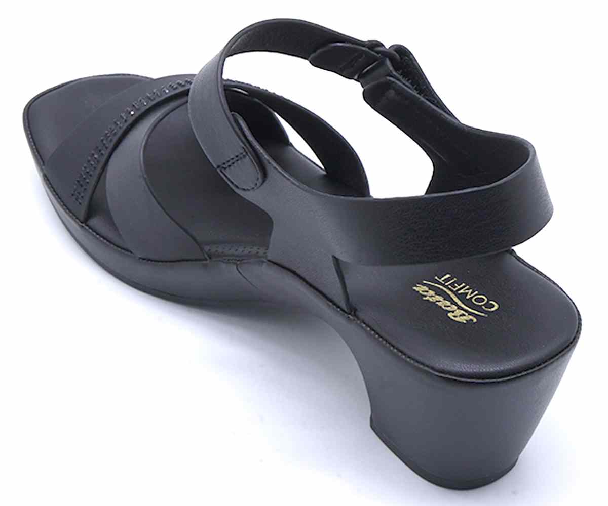 Comfit Black Crossover Sandals