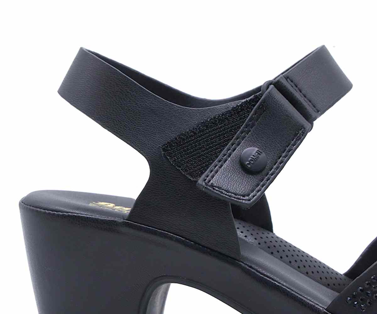 Comfit Black Crossover Sandals