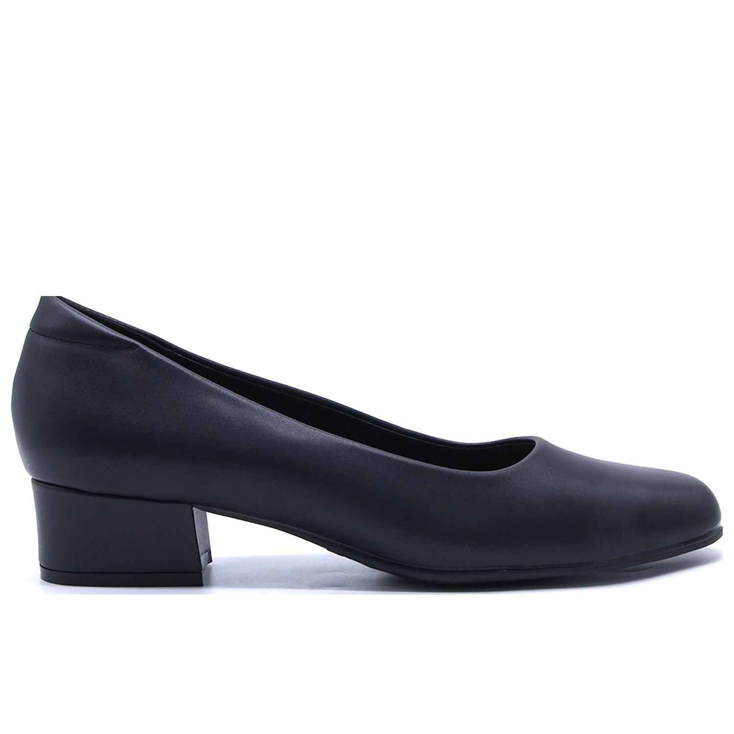 Comfit Classic Low Black Block Heel Pumps