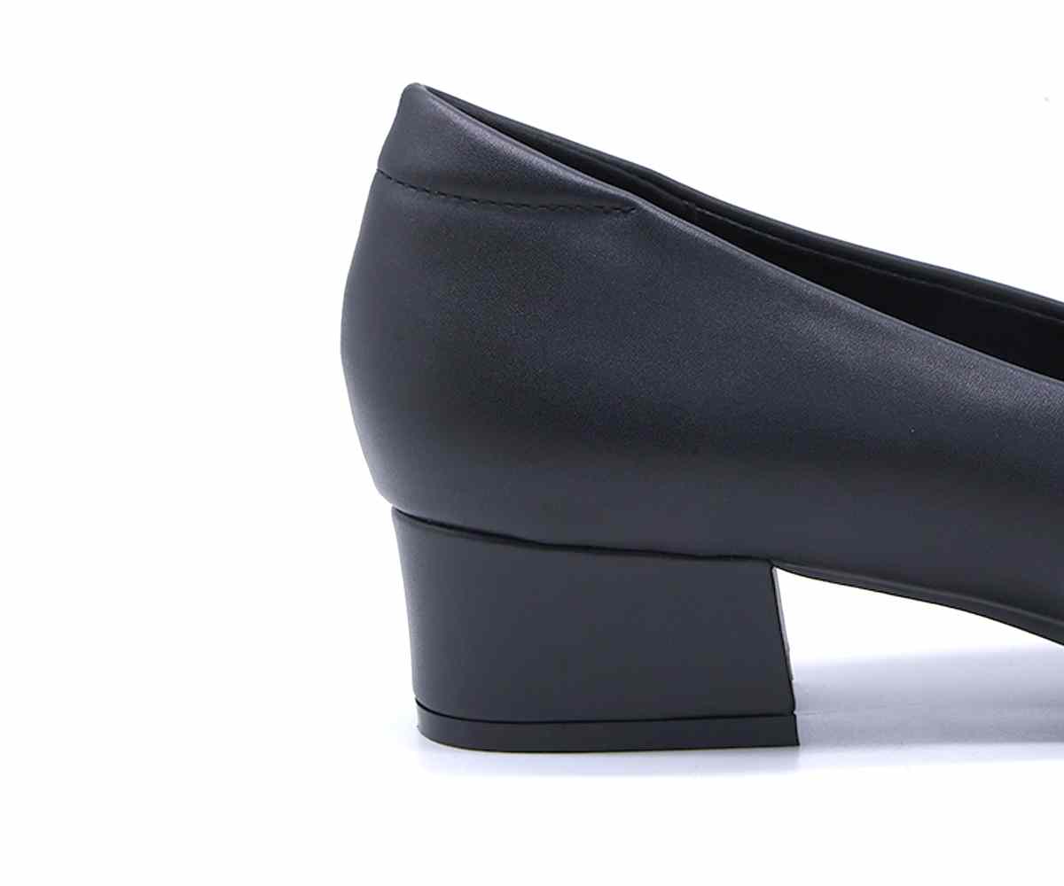 Comfit Classic Low Black Block Heel Pumps