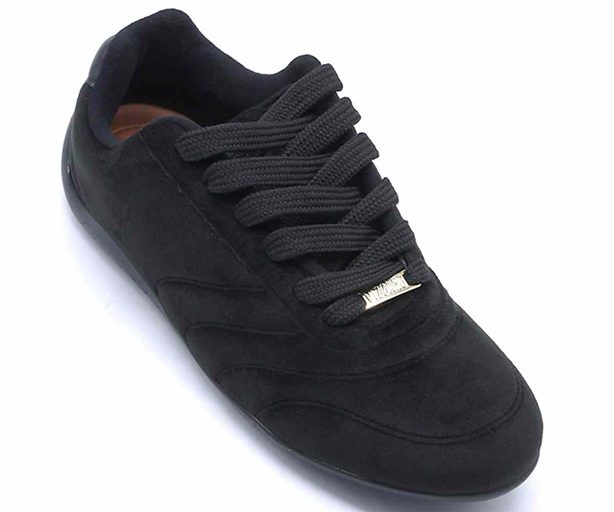 Br Black Suede Slim Trainers