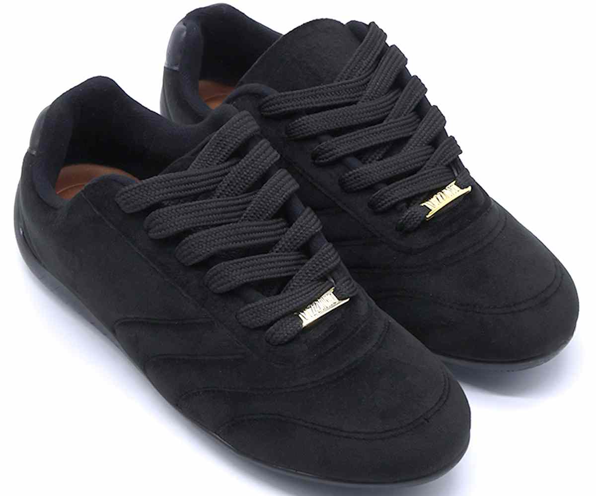 Br Black Suede Slim Trainers
