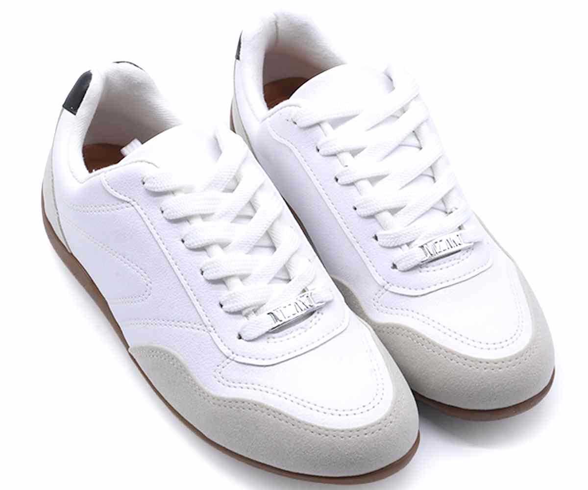 Br White Slim Gum Trainers