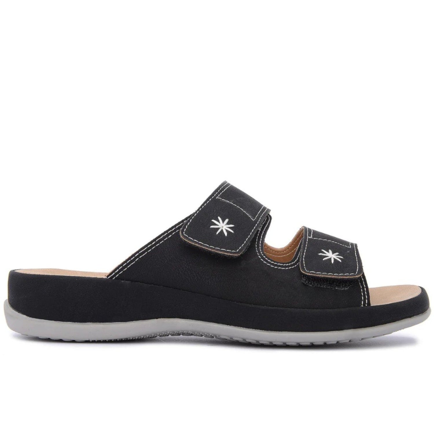 Comfit Black Velcro Slides
