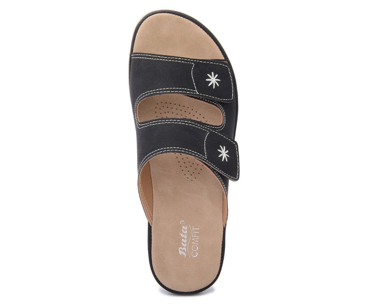 Comfit Black Velcro Slides