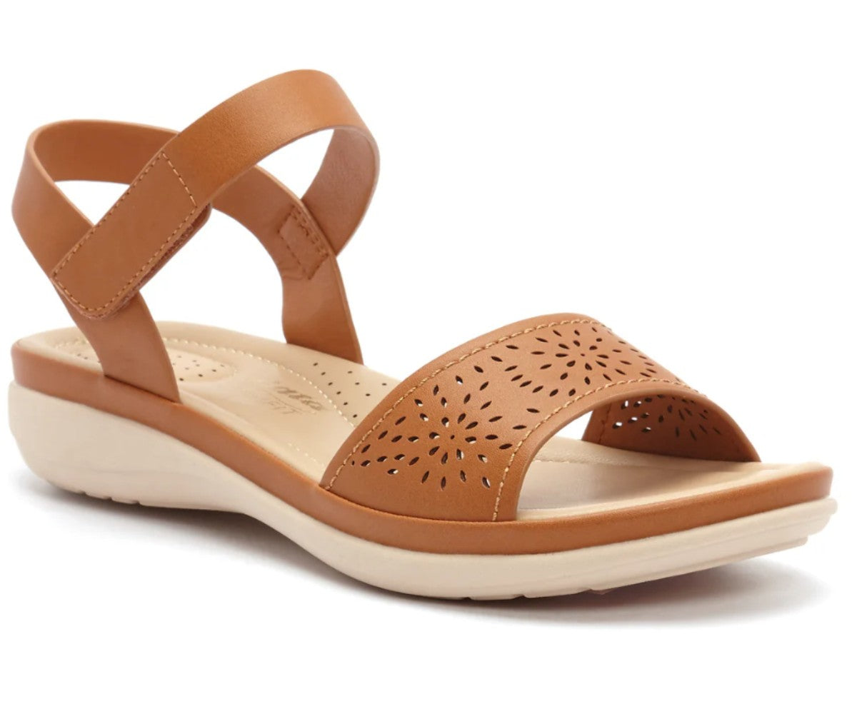 Comfit Camel Lasered Sandal