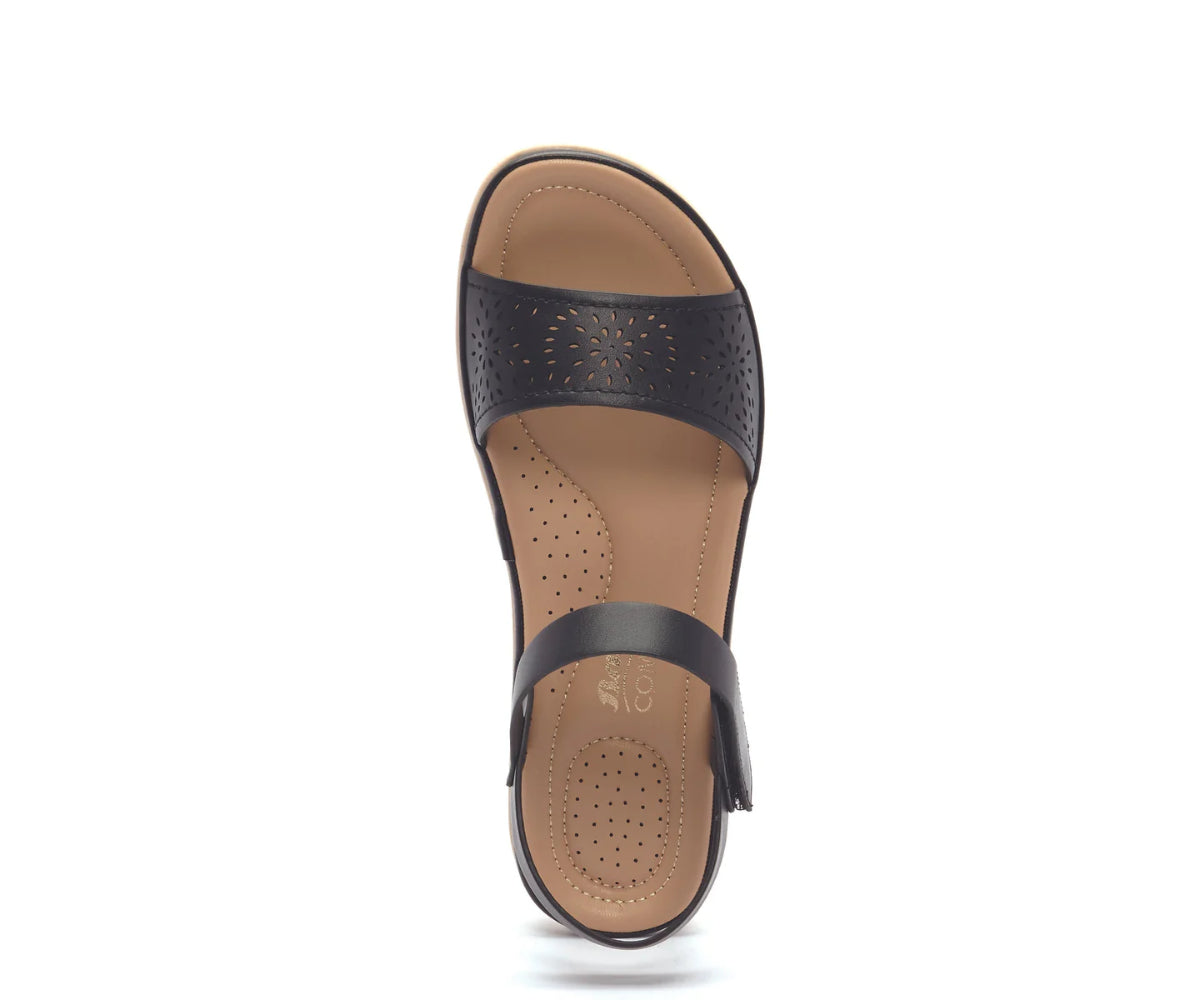 Comfit Black Lasered Sandal