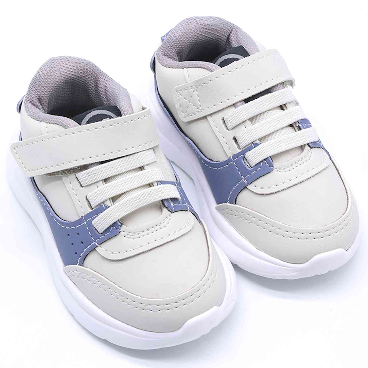 BR Baby Beige & Blue Trainers
