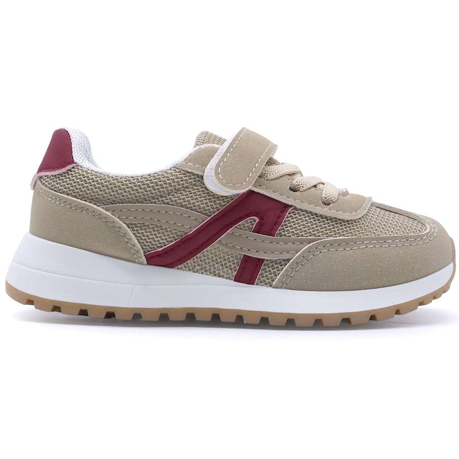 Baby Beige & Red Trainers