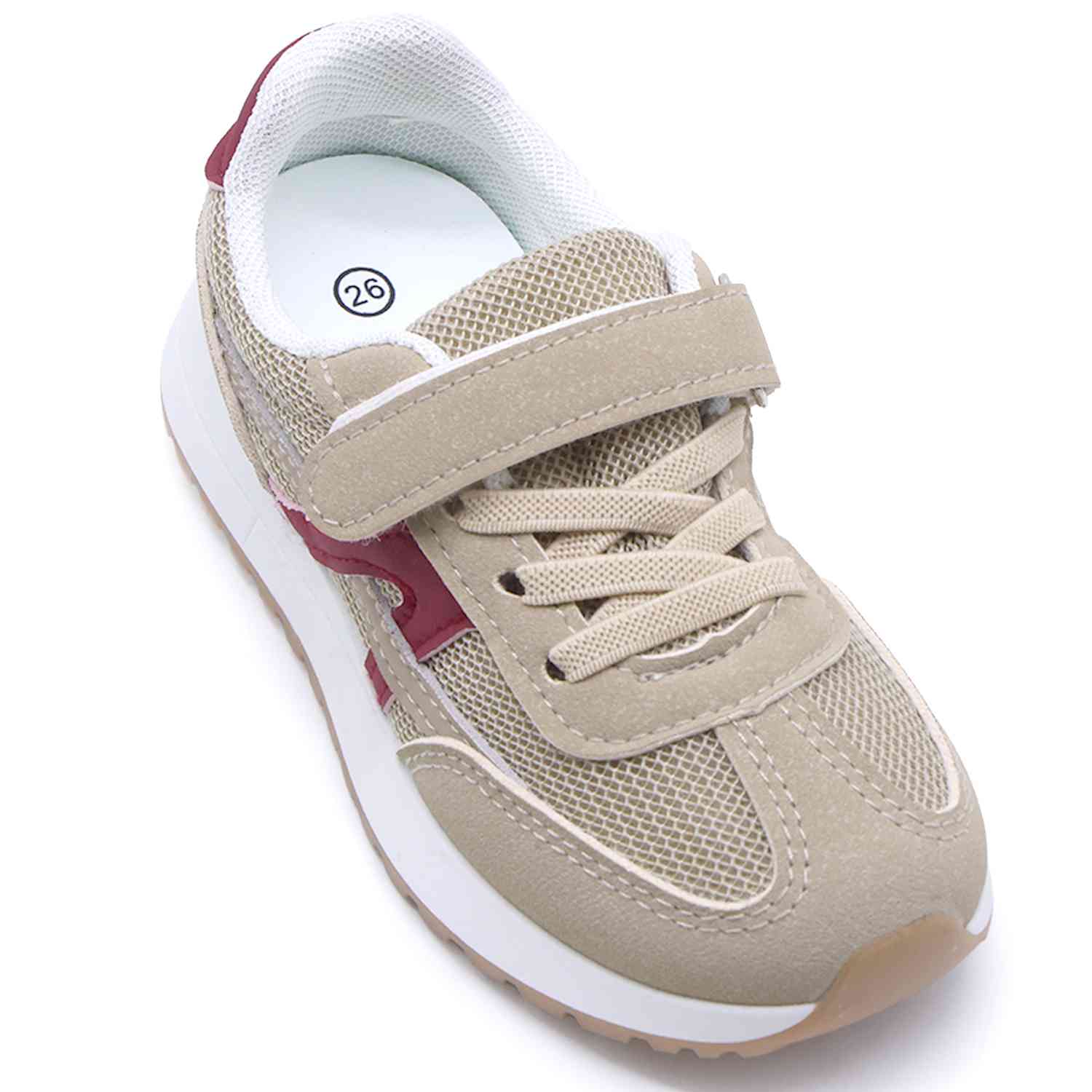 Baby Beige & Red Trainers