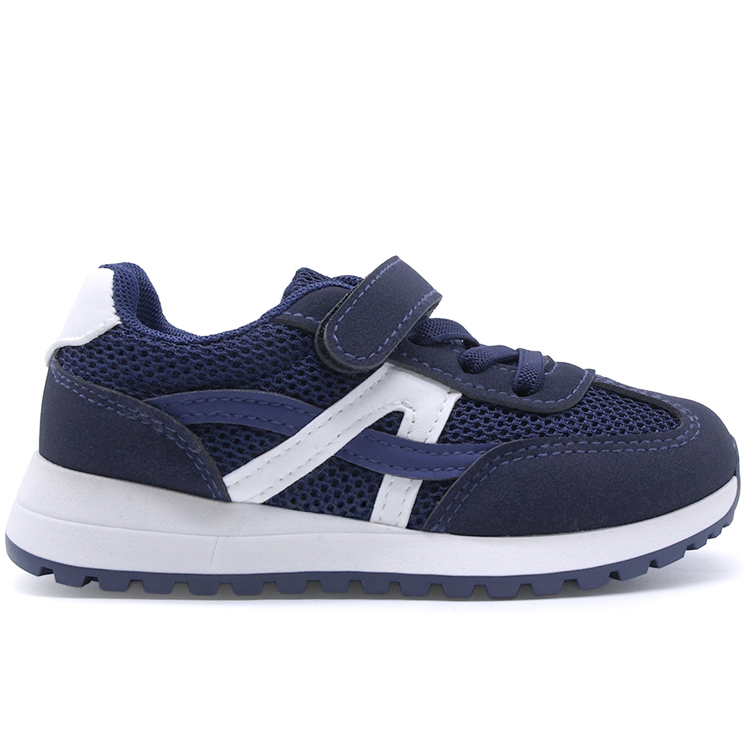 Baby Navy & White Trainers