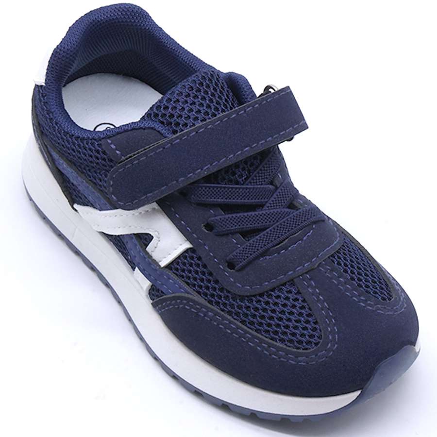 Baby Navy & White Trainers