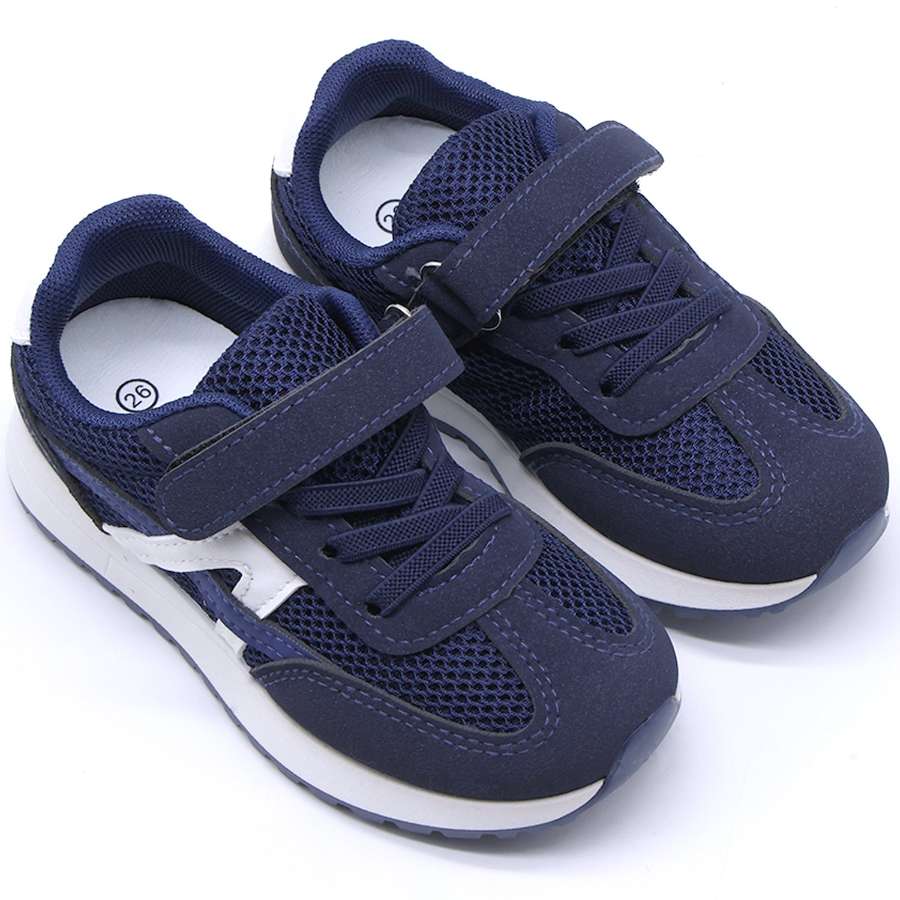 Baby Navy & White Trainers