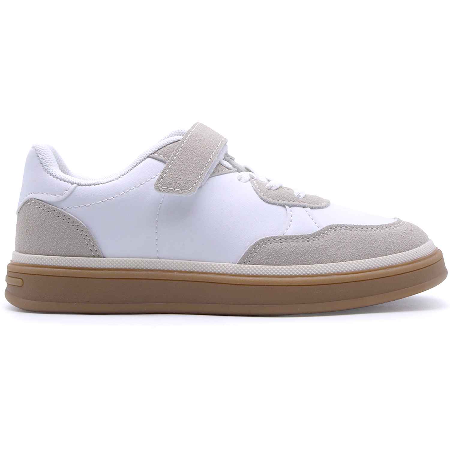 Kids White Gum Trainers