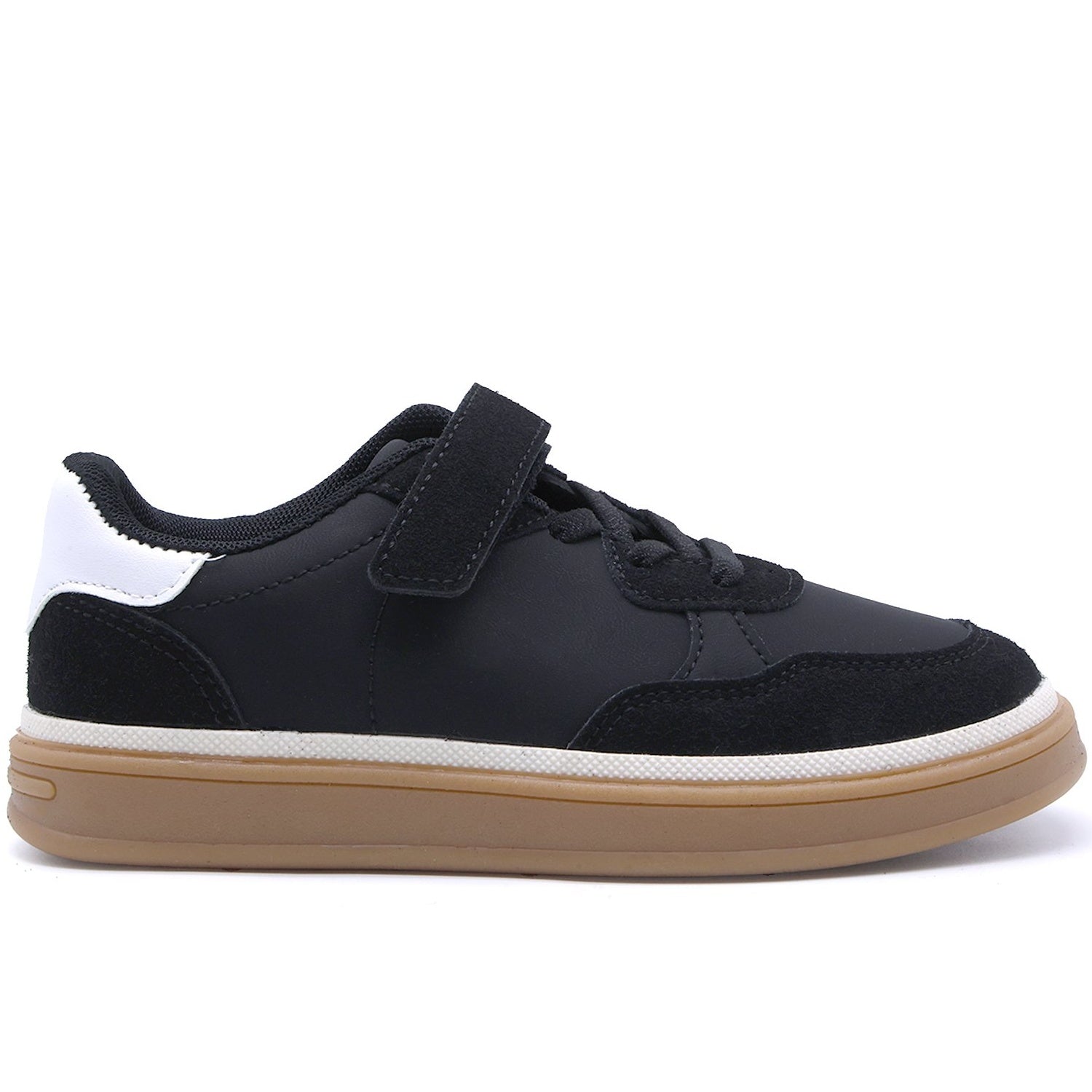 Kids Black Gum Trainers