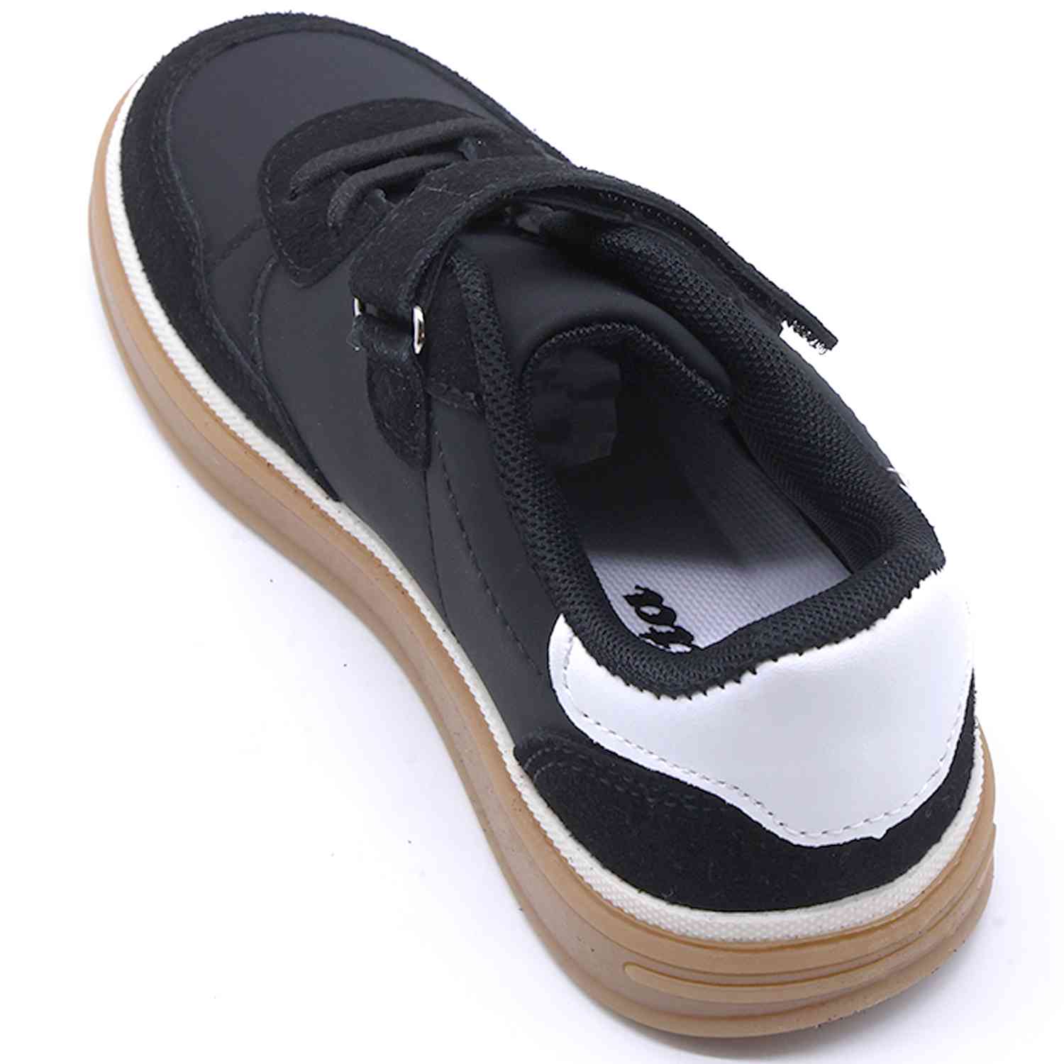 Kids Black Gum Trainers