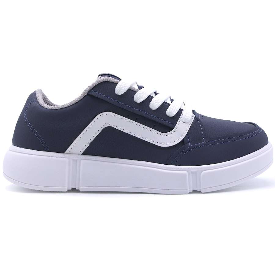 BR Navy Contrast Trainers