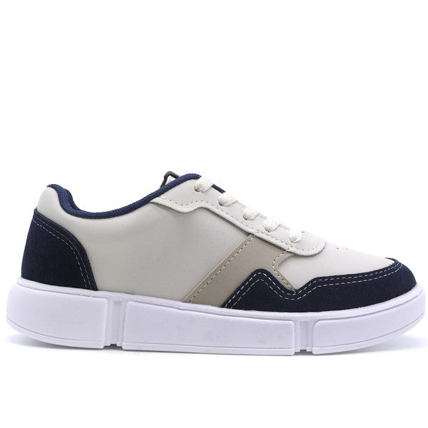 BR Beige & Navy Trainers