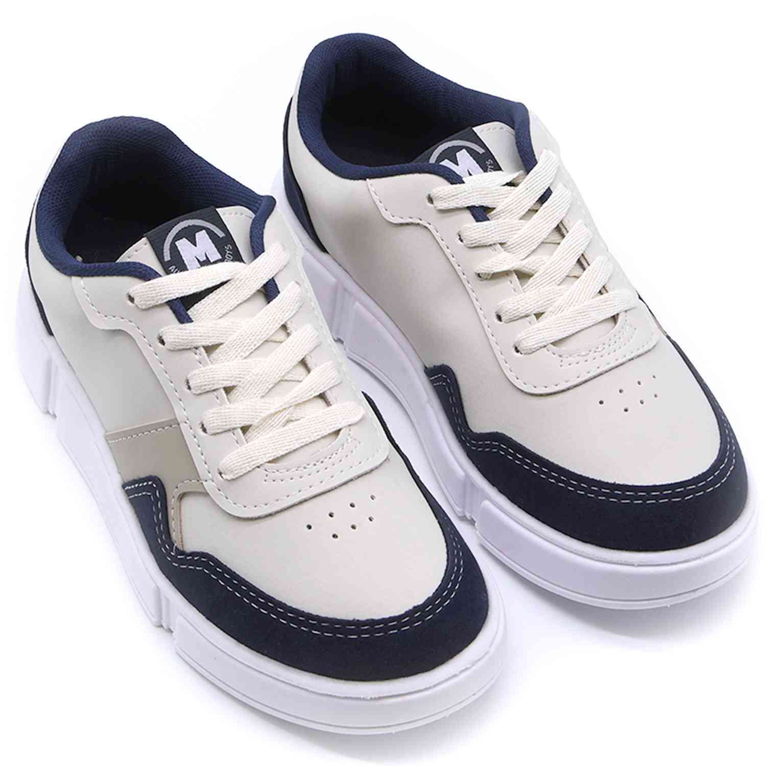 BR Beige & Navy Trainers