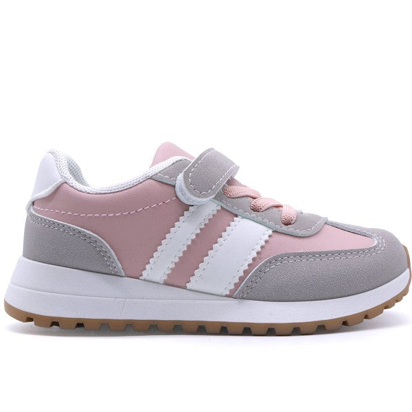 Girls Pink & Grey Trainers