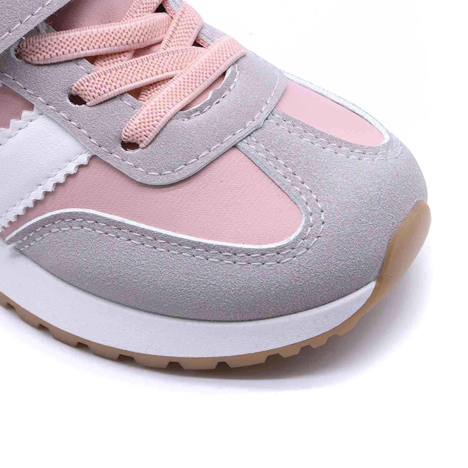 Girls Pink & Grey Trainers
