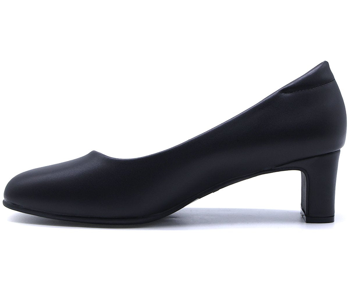 Comfit Classic Black Block Heel Pumps