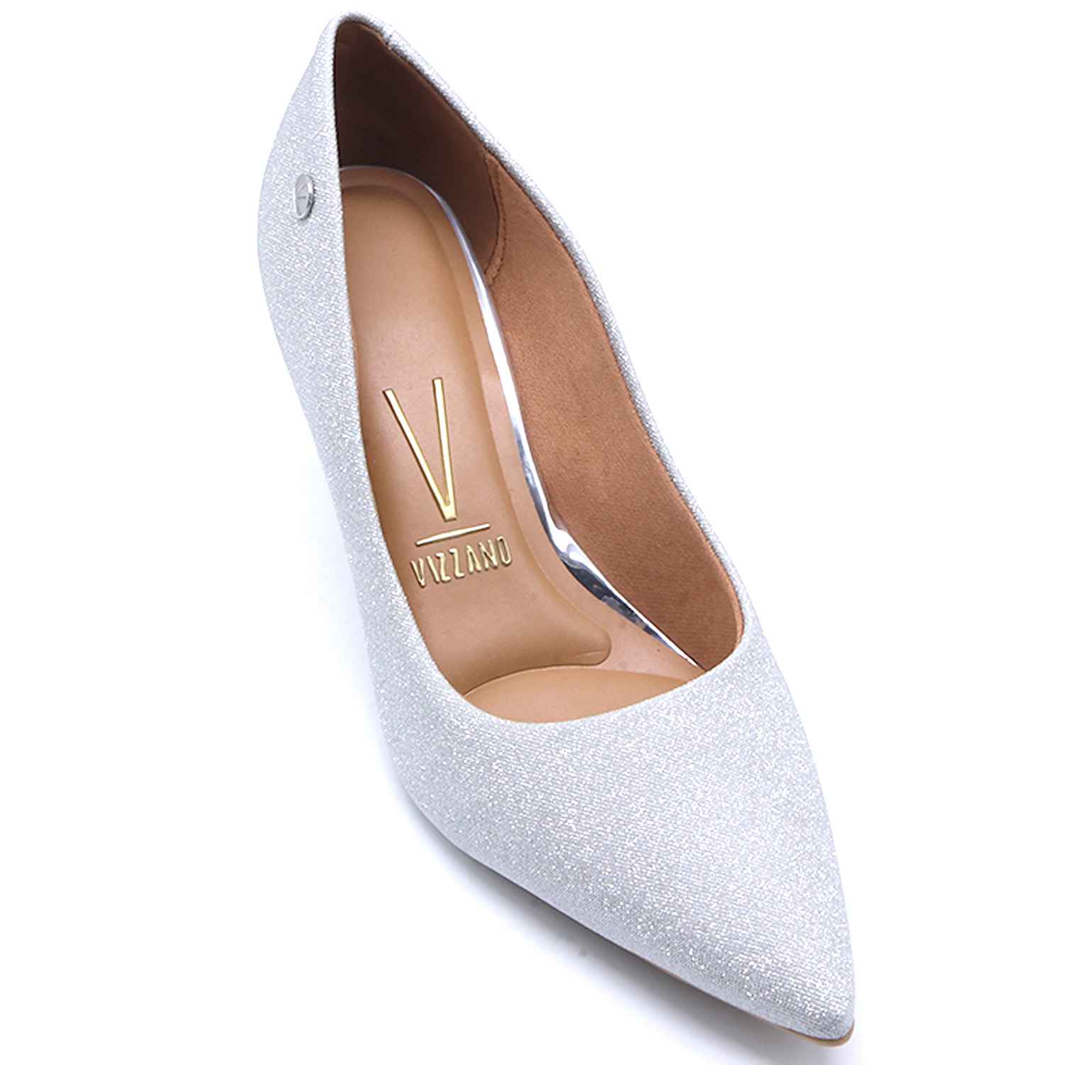 BR Low Silver Glitter Stilletos