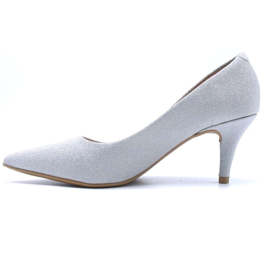 BR Low Silver Glitter Stilletos