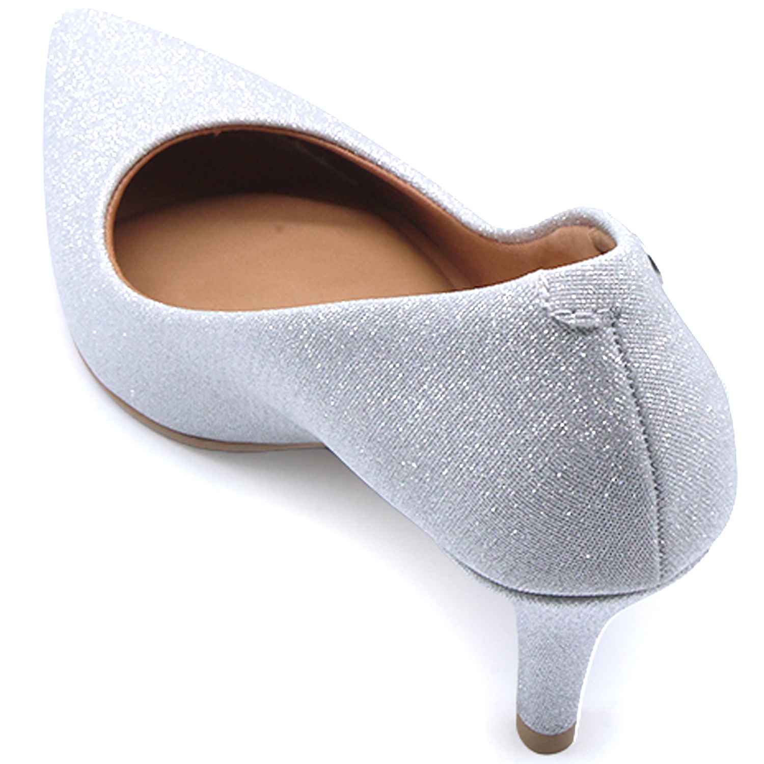 BR Low Silver Glitter Stilletos