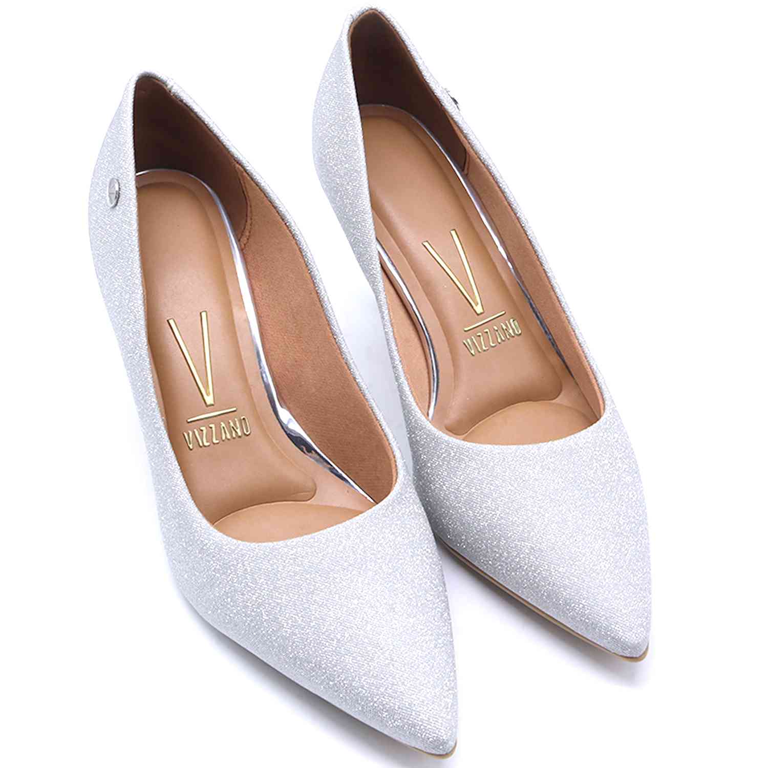 BR Low Silver Glitter Stilletos
