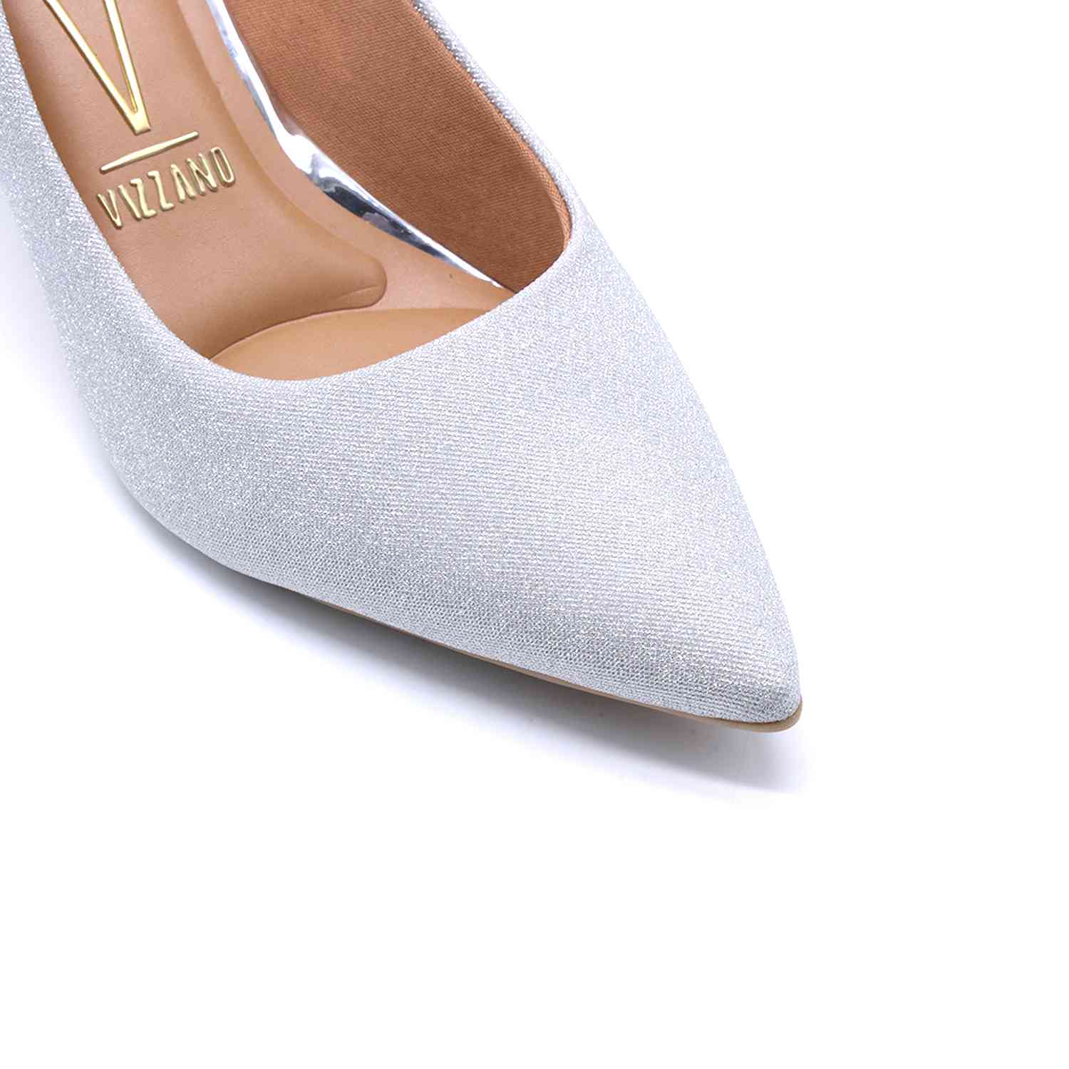 BR Low Silver Glitter Stilletos