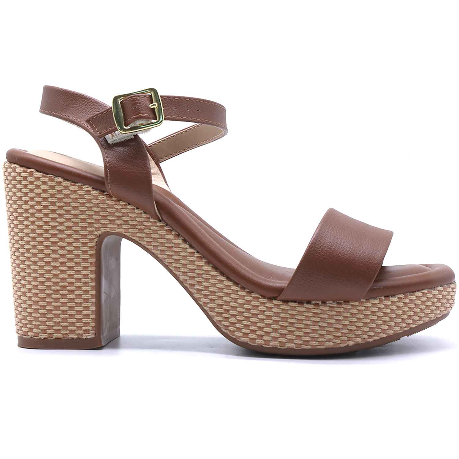 BR Comfy Platform Camel Sandals