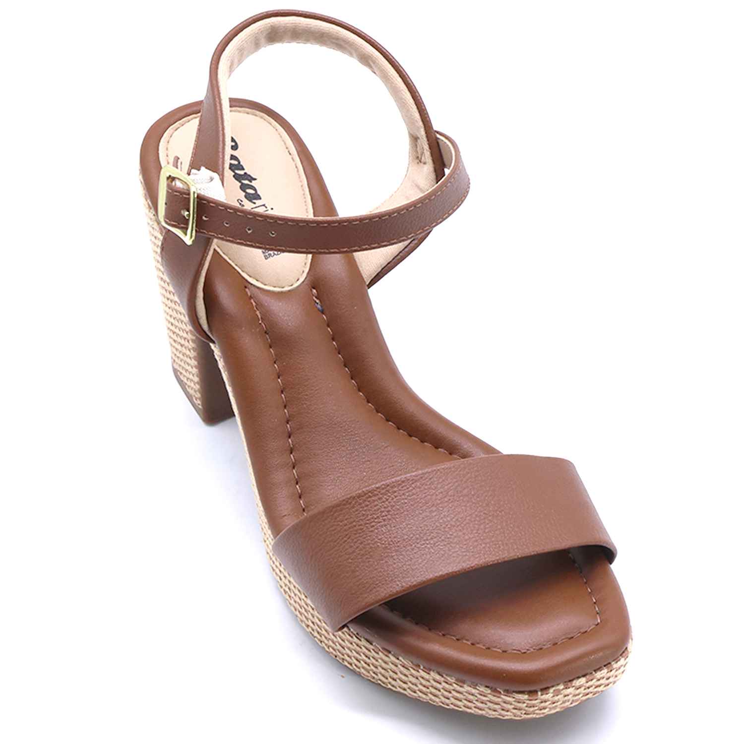 BR Comfy Platform Camel Sandals