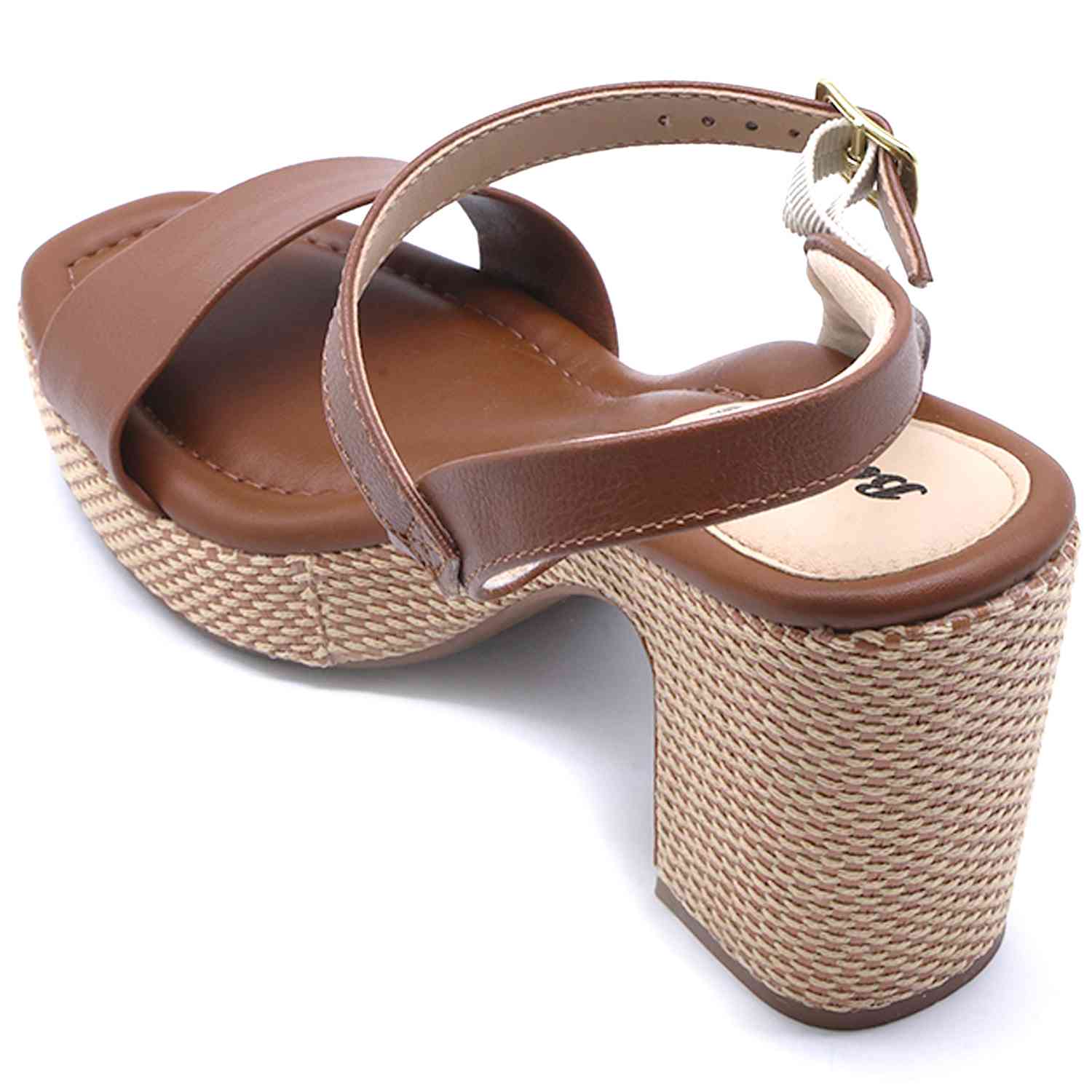 BR Comfy Platform Camel Sandals