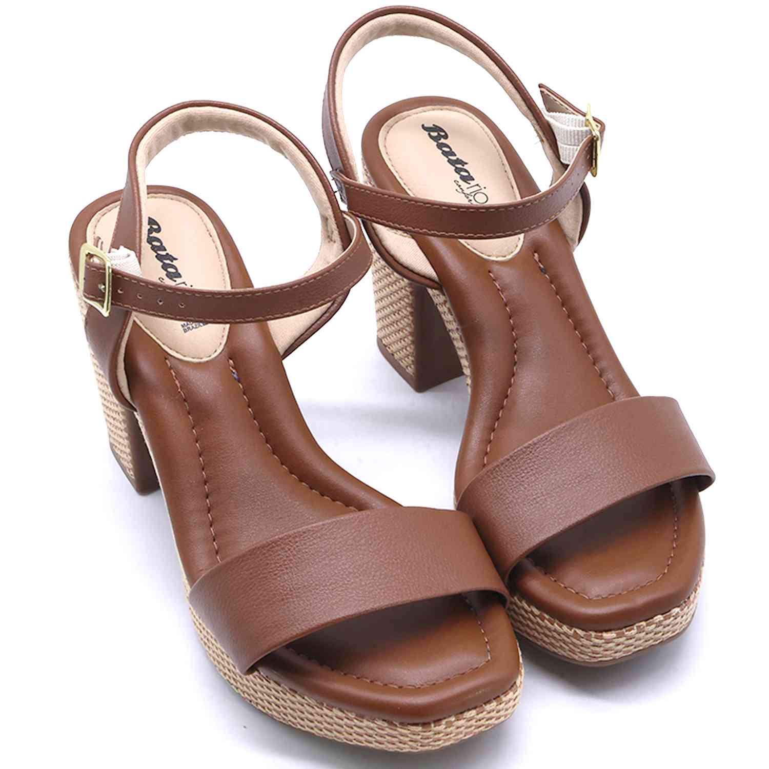 BR Comfy Platform Camel Sandals