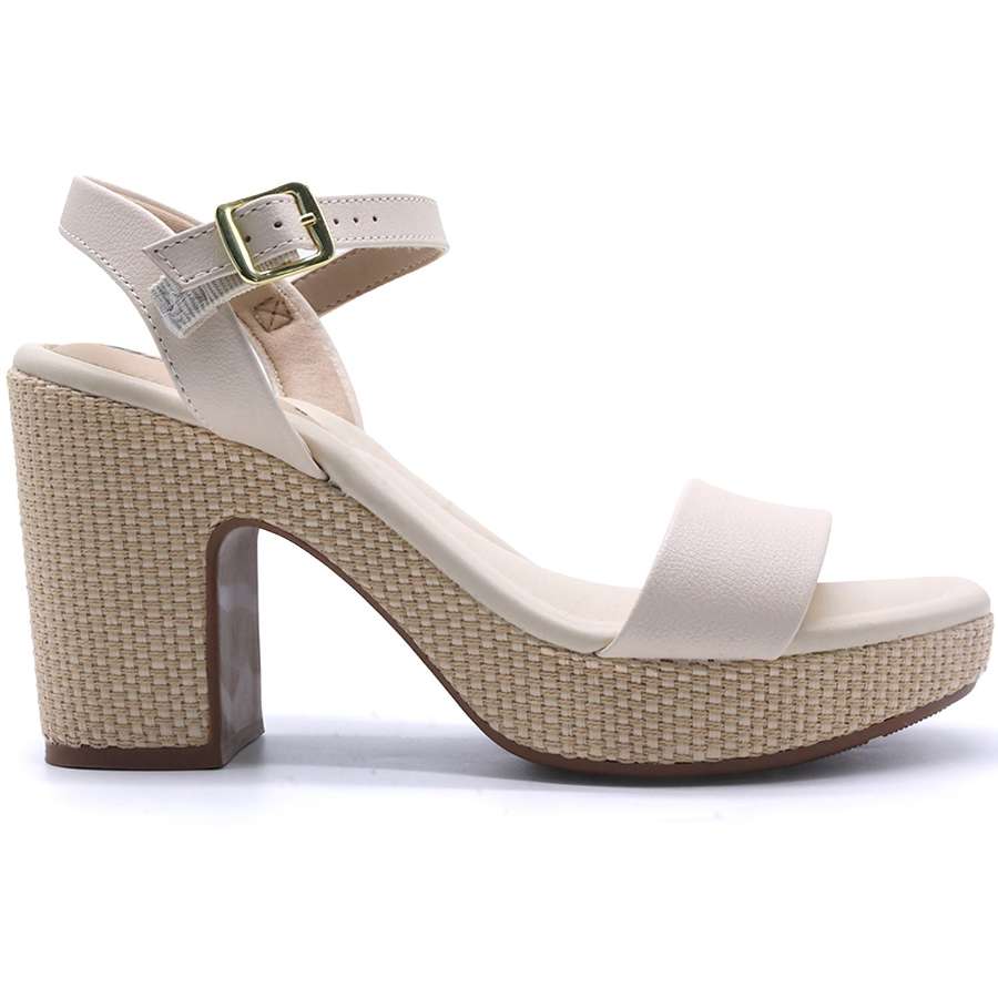 BR Comfy Platform Off-White Sandals