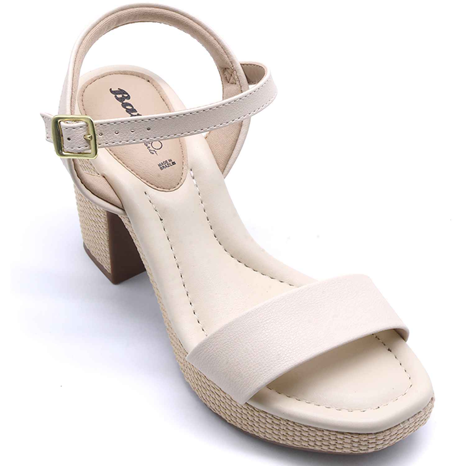 BR Comfy Platform Off-White Sandals