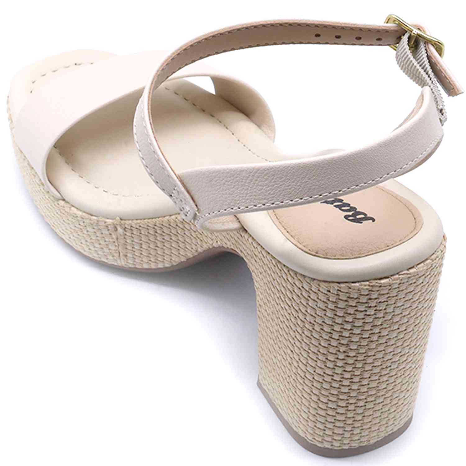 BR Comfy Platform Off-White Sandals