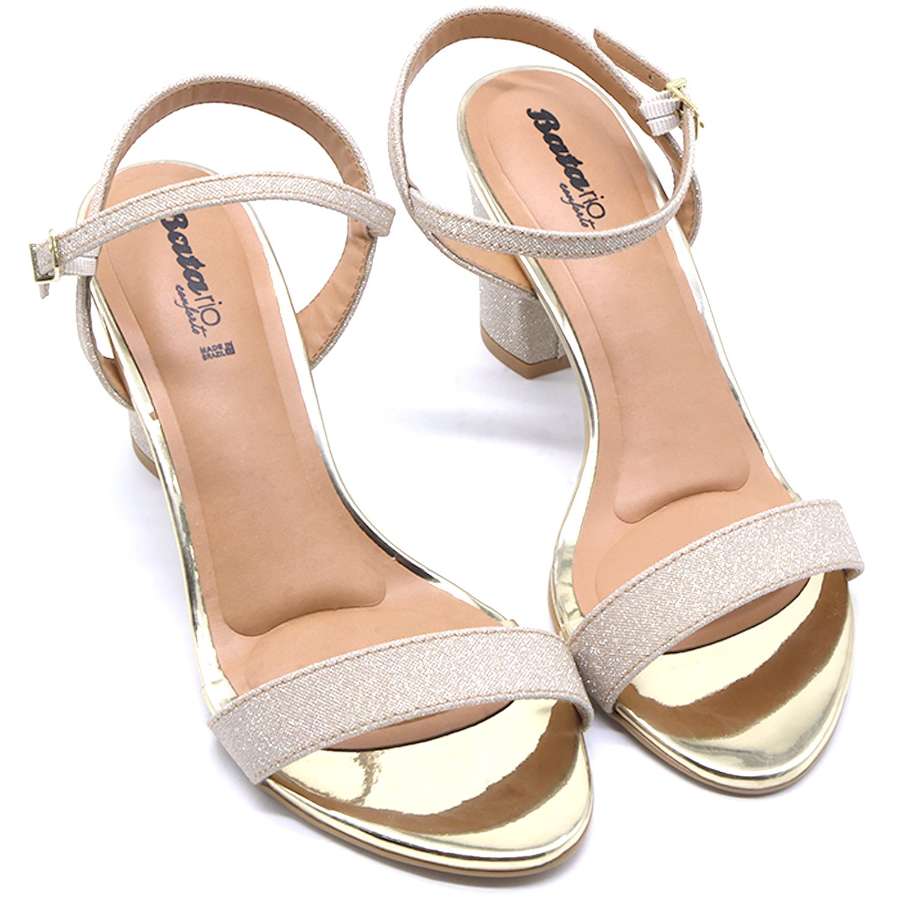 BR Gold Glitter Sandal