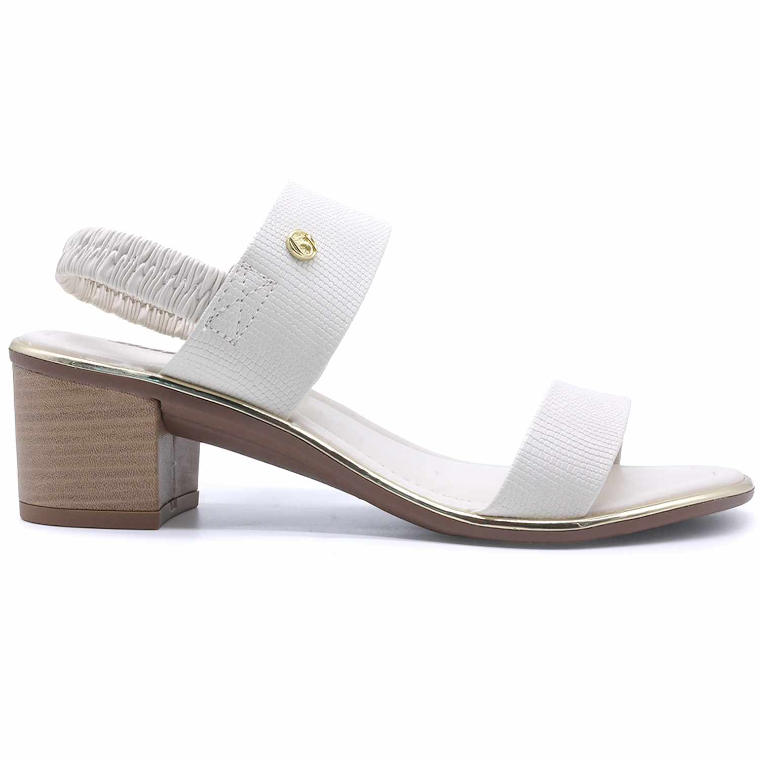 BR Gold Trimmed White Snake Sandal (Copy)