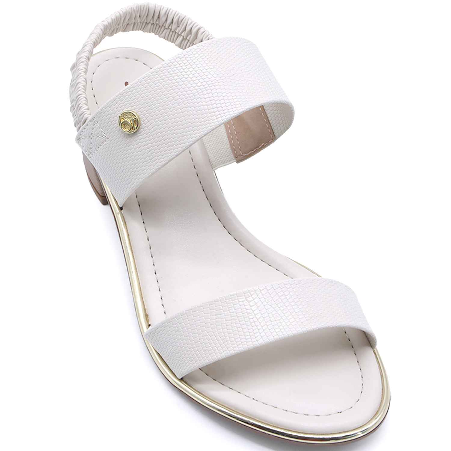 BR Gold Trimmed White Snake Sandal (Copy)