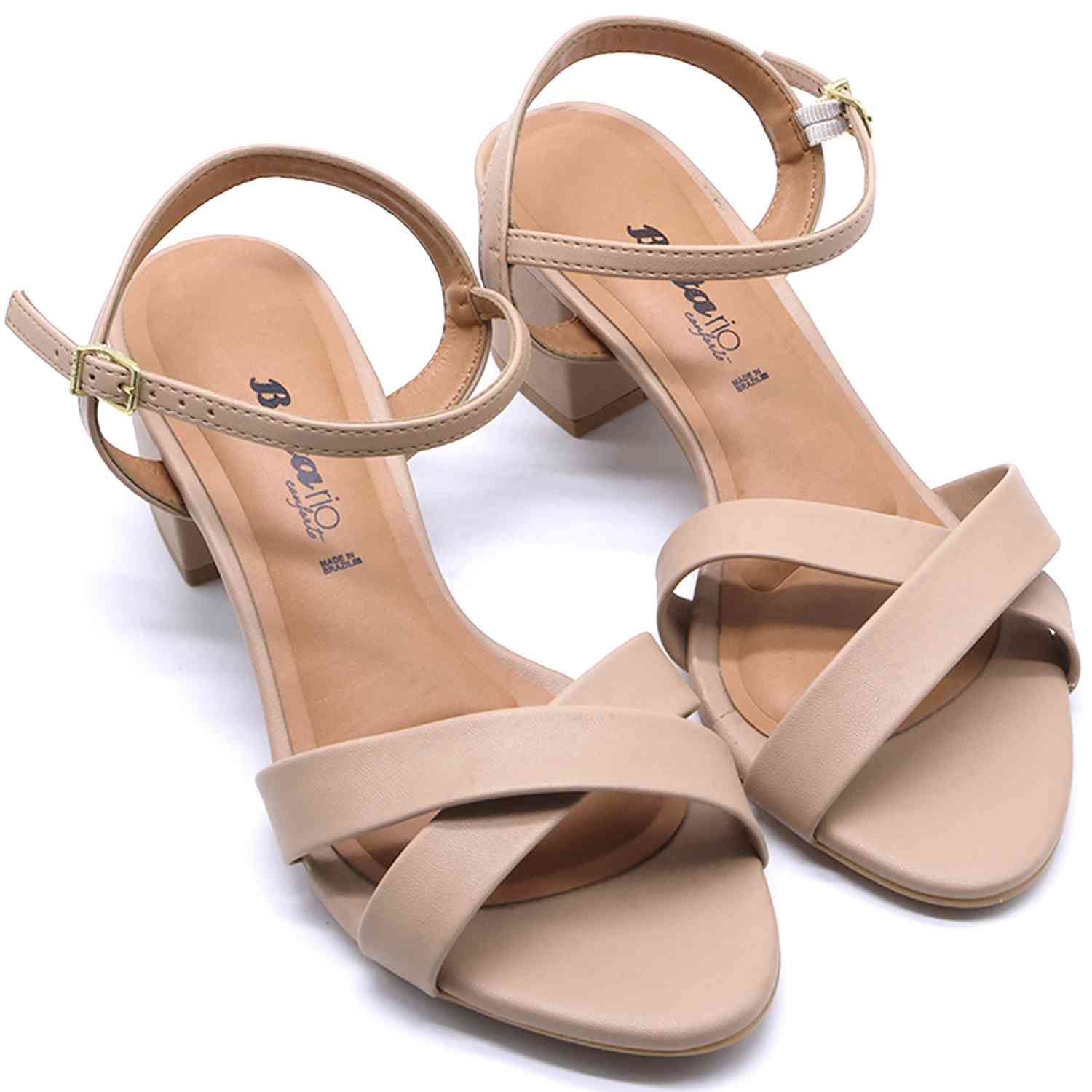 BR Beige Criss Cross Sandal