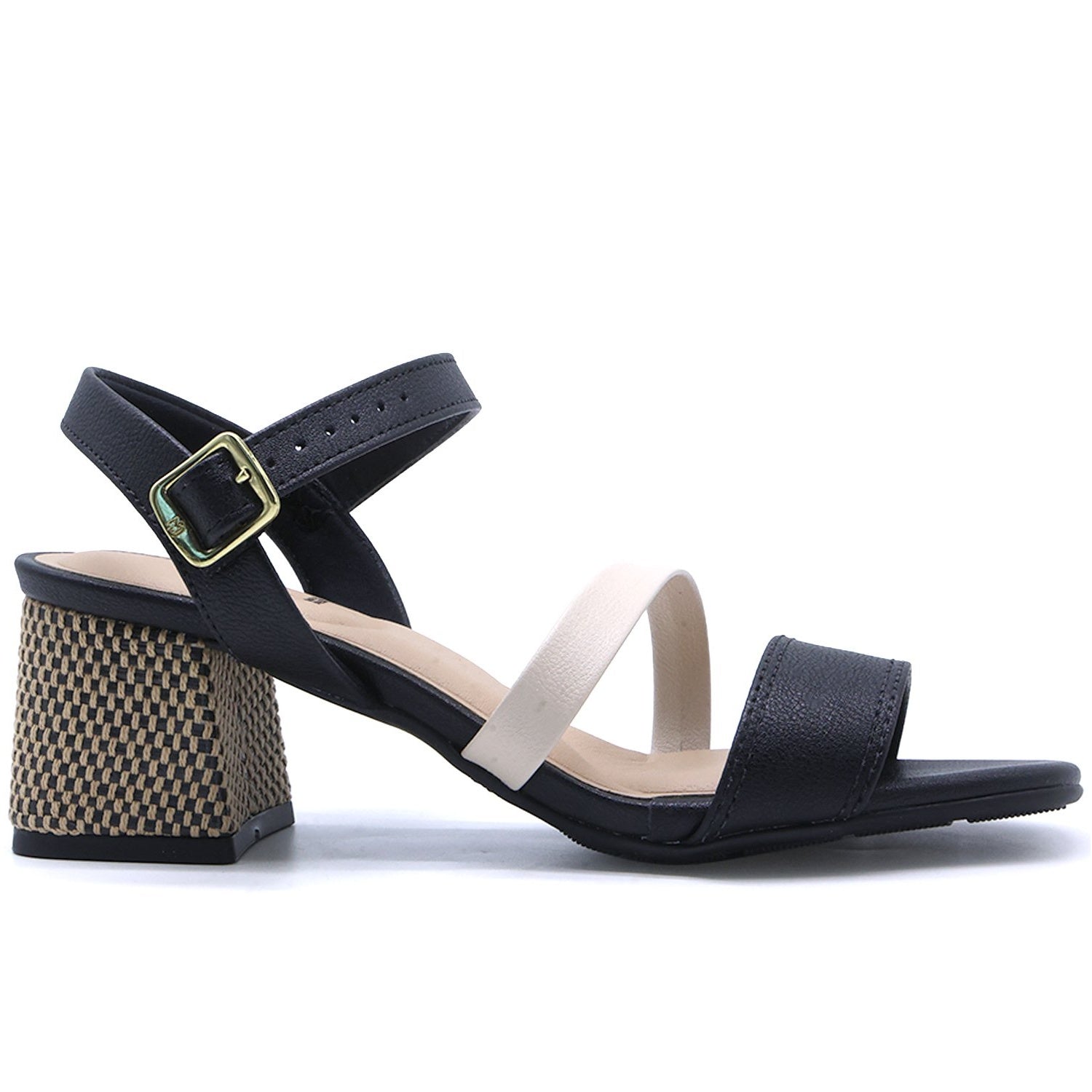 BR Black & Cream Sandal