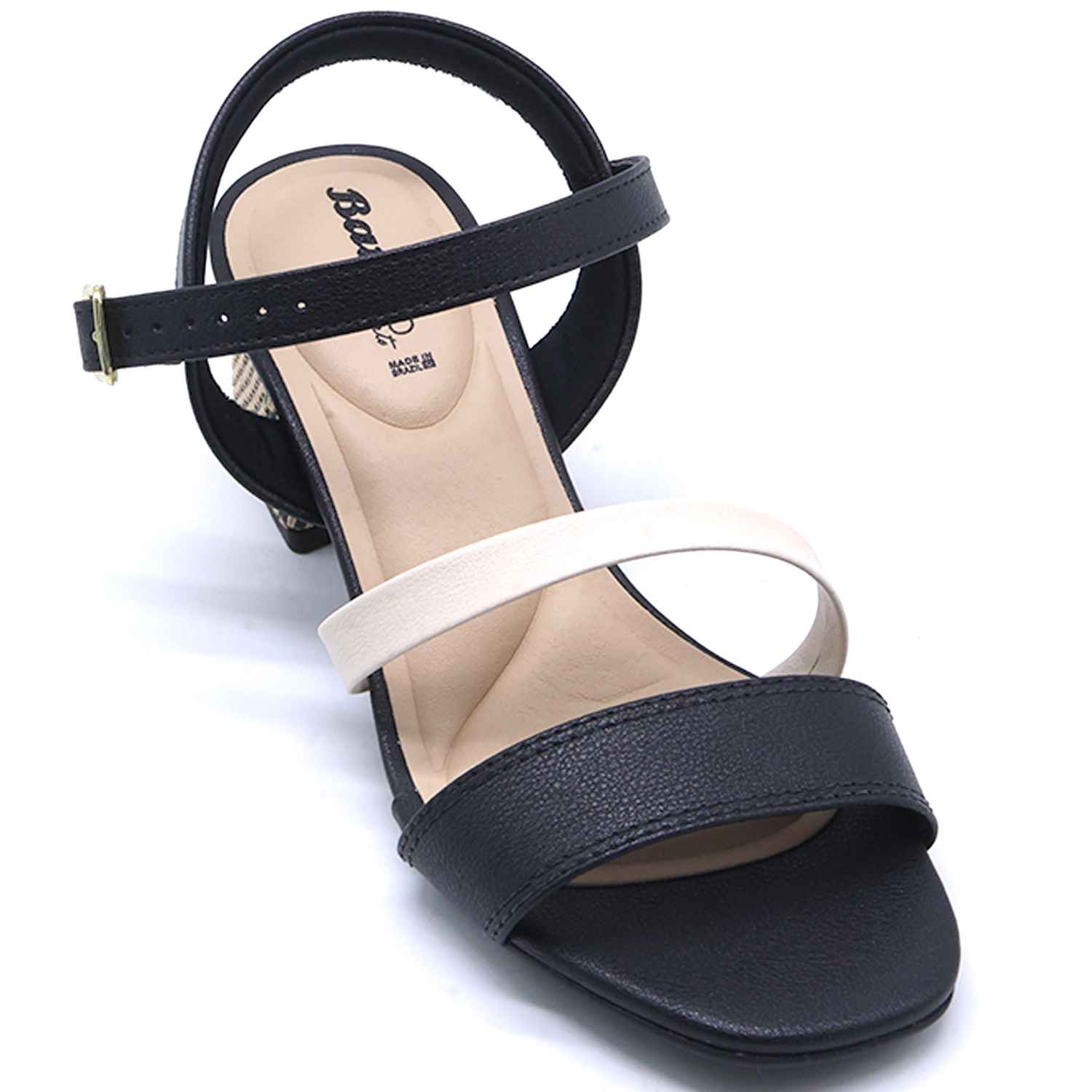 BR Black & Cream Sandal