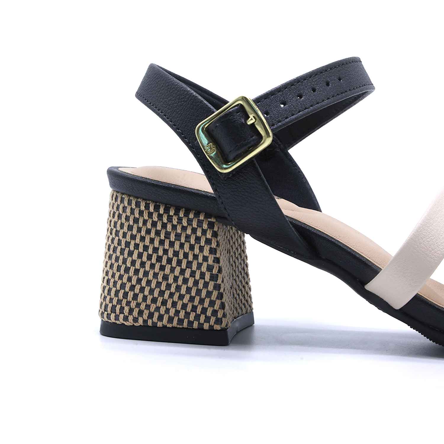 BR Black & Cream Sandal
