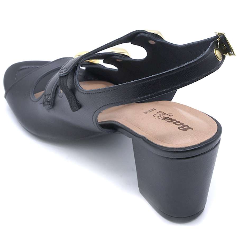 BR Black Studded Multistrap Sandal