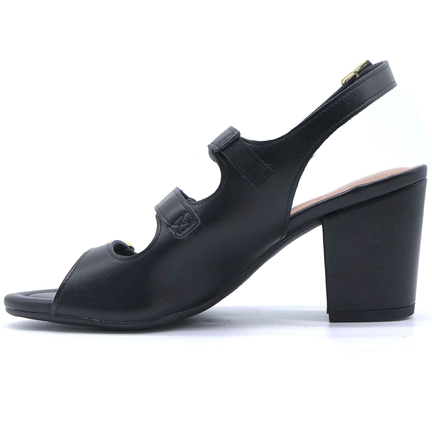BR Black Studded Multistrap Sandal