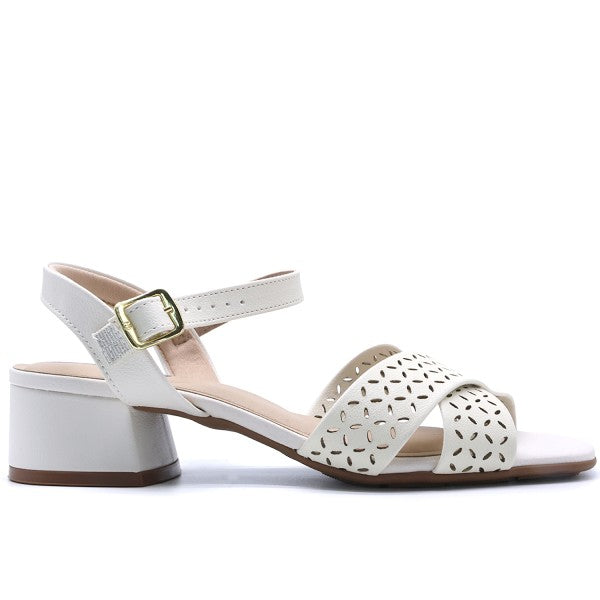 BR White Lasered Sandal